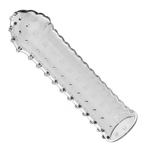 HK LETEN Male Crystal Penis Sleeve (Ribbed Dotted)